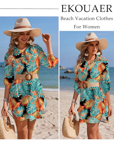 Image of Ekouaer Swimsuit Coverup for Women Bathing Suit Cover Up 2026 Summer Beach Vacation Outfits