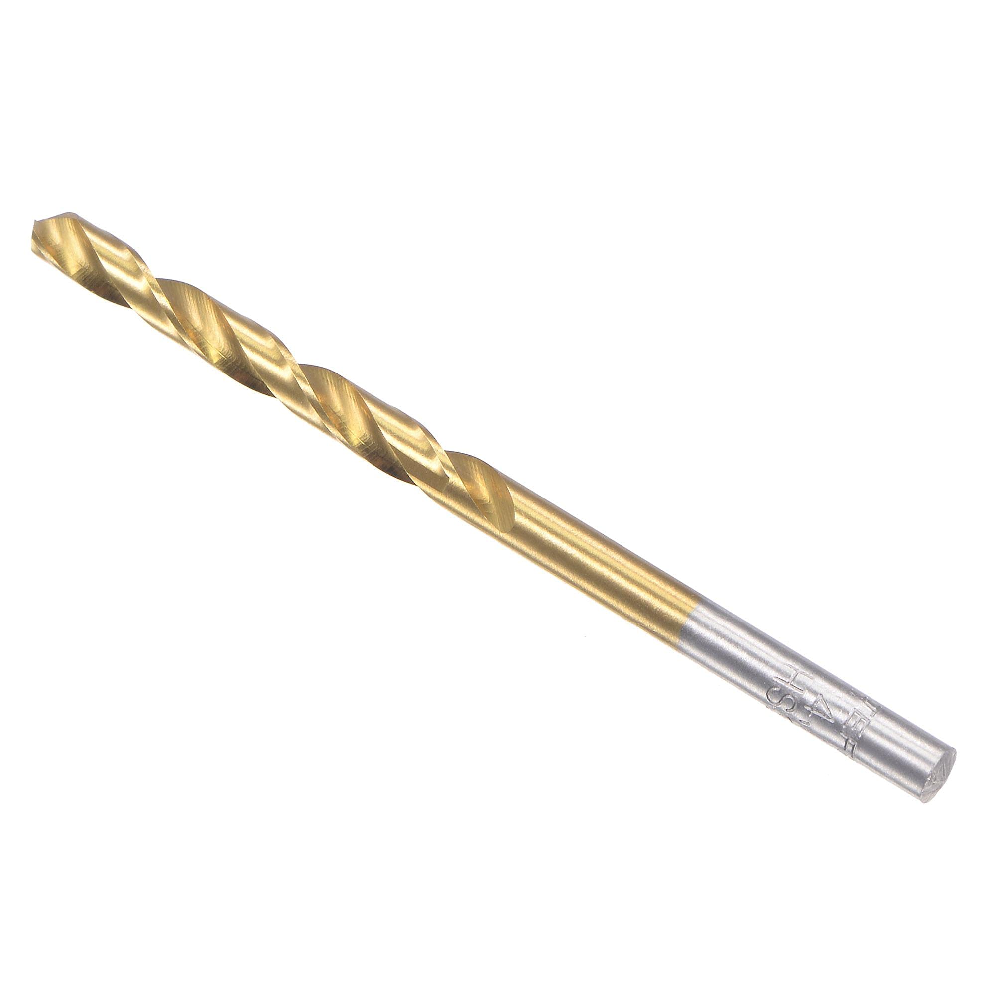 Uxcell 4.1mm Titanium Coated HSS Twist Drill Bits – 2 Pcs, 75mm Length