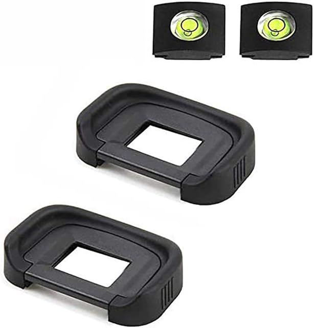 EB 80D Eyepiece Eyecup Viewfinder Eye Cup for Canon EOS 80D/70D/60D/50D/40D/20D/5D Mark II/5D Mark I/6D Mark II/6D Mark I Camera (2-Pack), ULBTER 5D2/6D2 viewfinder Eyecup with Hot Shoe Cover