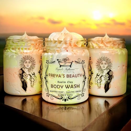 Freyas Beauty Whipped Soap | Shower Whip | Luxurious Kaolin Clay Body Wash | Shaving Cream | Shower Fluff | Bubble Bath | Valentines Day Gift | Mothers Day Gift | Stocking Fillers | Secret Santa