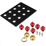 Woodpeckers Hole Boring Jig&comma; Make Your Own Gridwork Table Top&comma; USA Made&comma; Includes Template&comma; 3&sol;4" & 20MM Pins & Router Bushings - HBJ-19