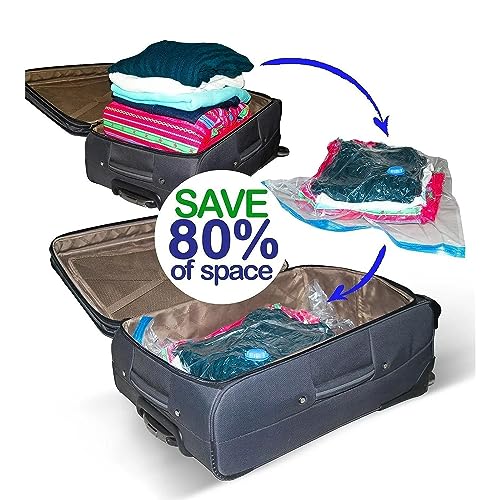 Image of Taili Vacuum Bags, Clothes Storage Bag, Vacuum Bags for Clothes, Cloth Storage Bag, Vacuum Bags for Clothes with Pump (5 Set Vacuum Bag)