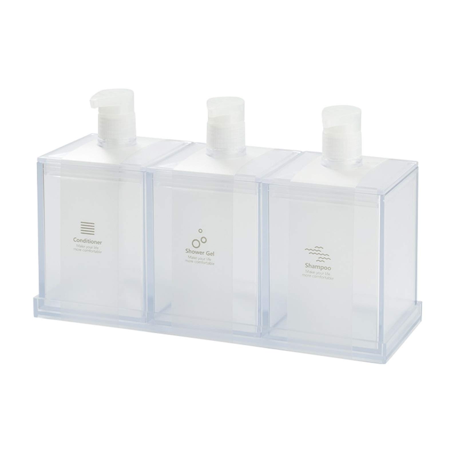 dispenser sapone/Dosatori per sapone liquido Dispenser di sapone Tipo di push Pump-Bottiglie Distributore di sapone per cucina, controsoffitto e vanità 550 ml × 3 (18.6 oz) Erogatore del Sapone/Dispen