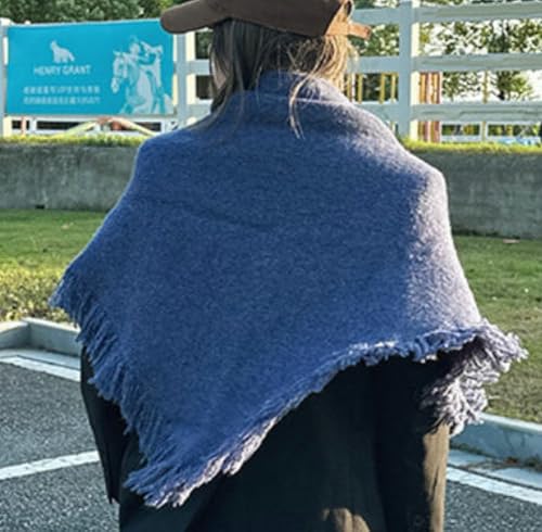 Women's Tassel Triangle Shawl Wraps Knitted Knotted Wool Scarf Solid Cardigan Sweater Casual Travel Cape Shoulder Top3