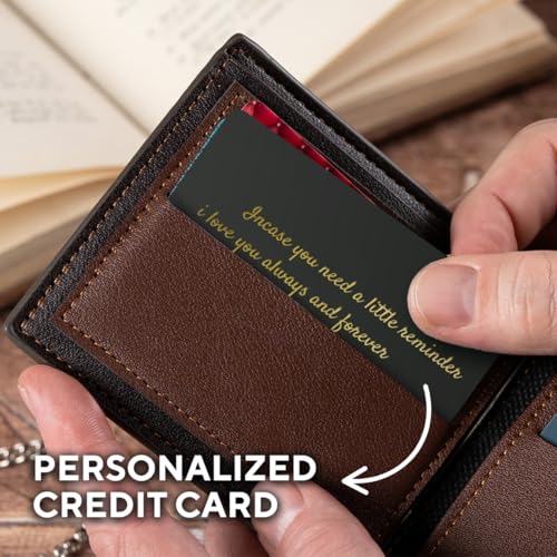 Customized Wallets for Men Engraved Leather Photo, Custom Wallet with Picture, Personalized Gifts for Him, Son, Dad Gifts Trifold Wallet, Fathers Day Gift4