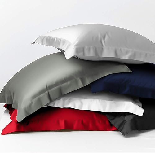 Miniatura 3 de NTBAY Fundas de almohada de algodón de 26 x 26 pulgadas, fundas de almohada cuadradas de algodón egipcio de 500 hilos, paquete de 2 fundas de