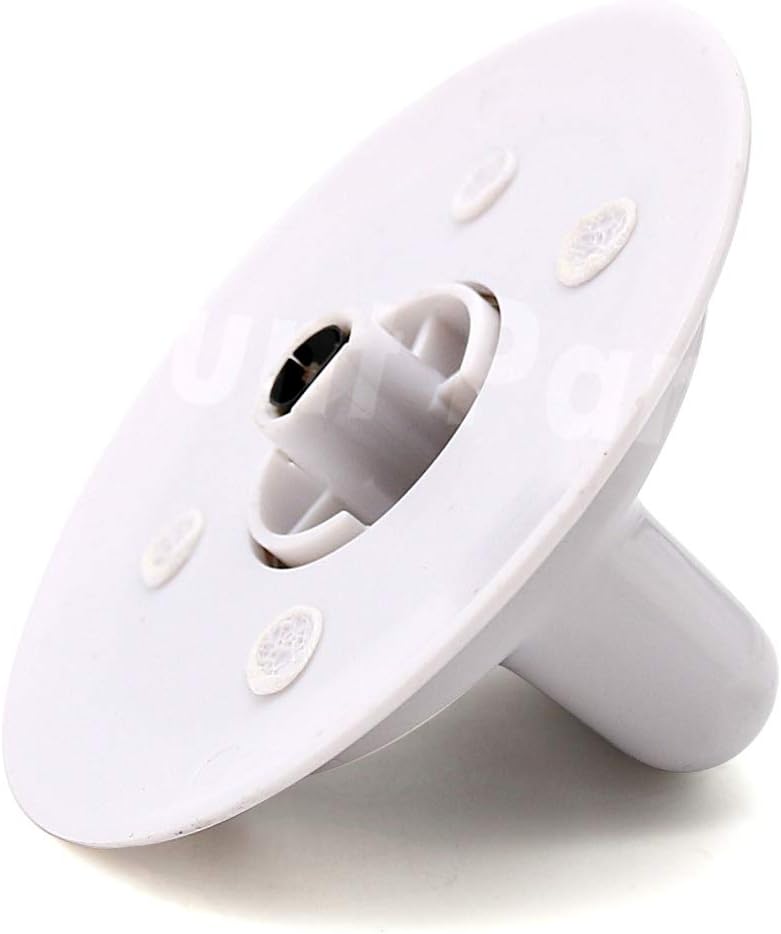 DPD WE1M654 Dryer White Timer Control Knob with Metal Ring for General Electric GE Kenmore Sears RCA Hotpoint Dryer, Replaces AP3995088, 1264290, AH1482197, EA1482197, 212D1726