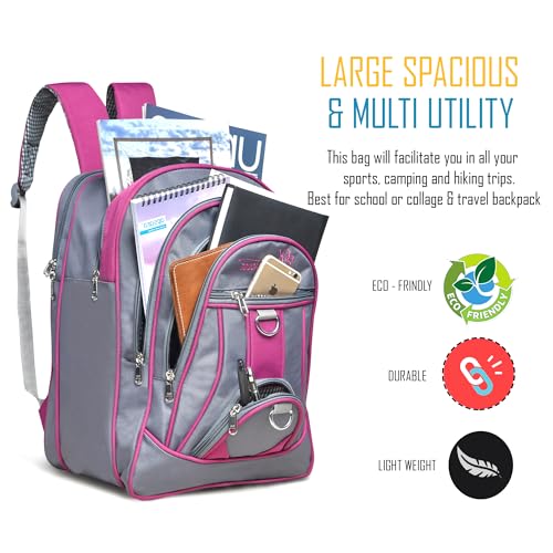 Image of 35L Pink Laptop Bag Backpack for menंWomen Boys and Girls Luggage Travel Bags with 17.3 inches And School Bag Laptop Compartment