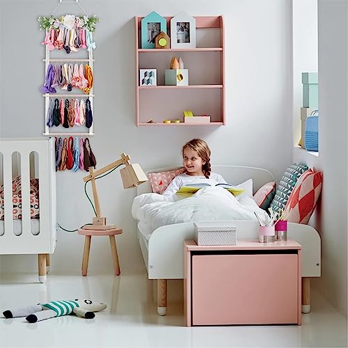 cherrboll Headbands Holder Hair Bows Organizer with Hooks, Baby Hair Accessories Storage Display for Toddler Girls Nursery Room Wall Door Closet2