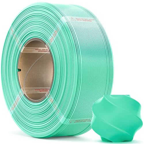 Image of PLA Basic, Pre-Dried Refill Filament 1kg (2.2lbs) for Reusable Spools, 1.75mm Spool-Less 3D Printing Filament, Compatible with Bambu Lab 3D Printers - Seafoam Green