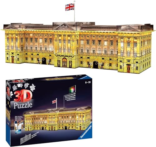 Ravensburger 3D Puzzle 12529 - Buckingham Palace Night Edition - leuchtet im Dunkeln - der Buckingham Palast zum selber Puzzeln für… – Ansicht 1