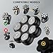 VODOZAVA Head Shaver Replacement Heads Magnetic 7 Blades Razor Replacement Blades Compatible with Freebird Shaver & Other Brands (hmblack7)