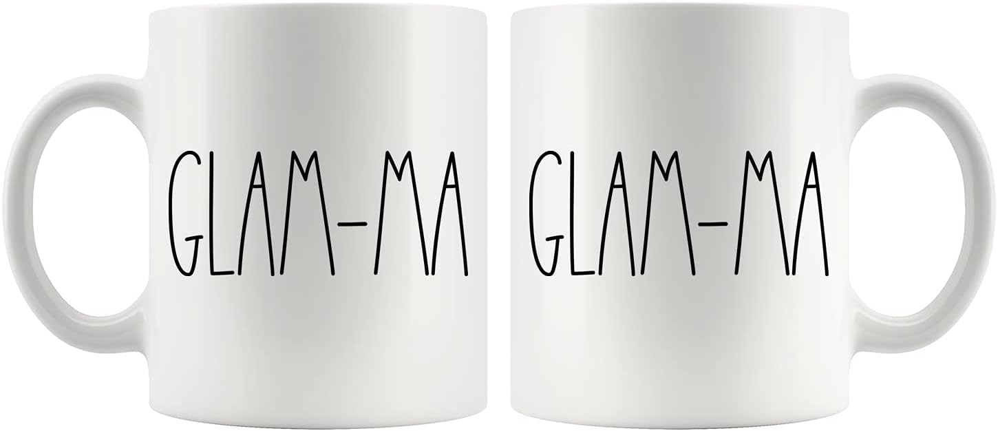 Glam-Ma Coffee Mug | Rae Dunn Inspired Style Birthday - Merry Christmas Mother Day Family Present For The Best Ever Cup 11oz 1TDT5POCVD-11oz White - Image 5