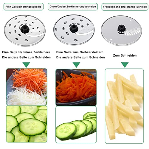 TopStrong Robot da Cucina Multifunzione e Frullatore, 1100W, 11 in 1 Food Processor, (Gancio per impastare, Frullatore, Spremiagrumi e macinacaffè) Capacità 3.2L - immagine 4