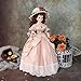 Cloveray 22 Inch 55cm Porcelain ＆ Fabric Victoria Doll, European Retro Handmade Ceramic Doll with Showing Stand for Room Decor, Birthday Gifts, Collectible，Name Lenore