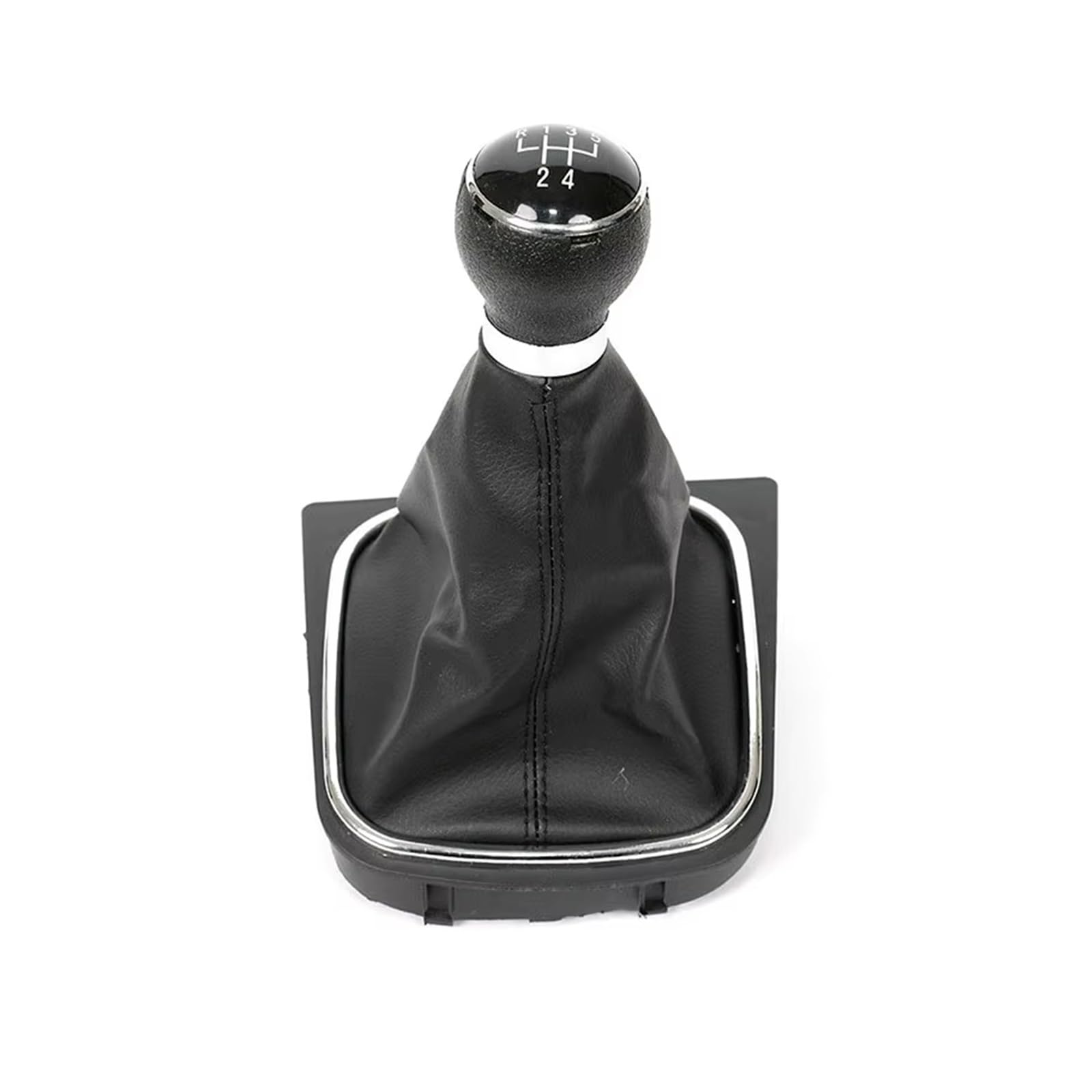 Qwqaab 5 Speed Manual Gear Knob For Vw For Rabbit For Golf 5 Mk5 For Jetta For 6 Mk6 For Manual Gear Shift Knob Pu Gaiter Boot 5/6 Speed(5 Speed)
