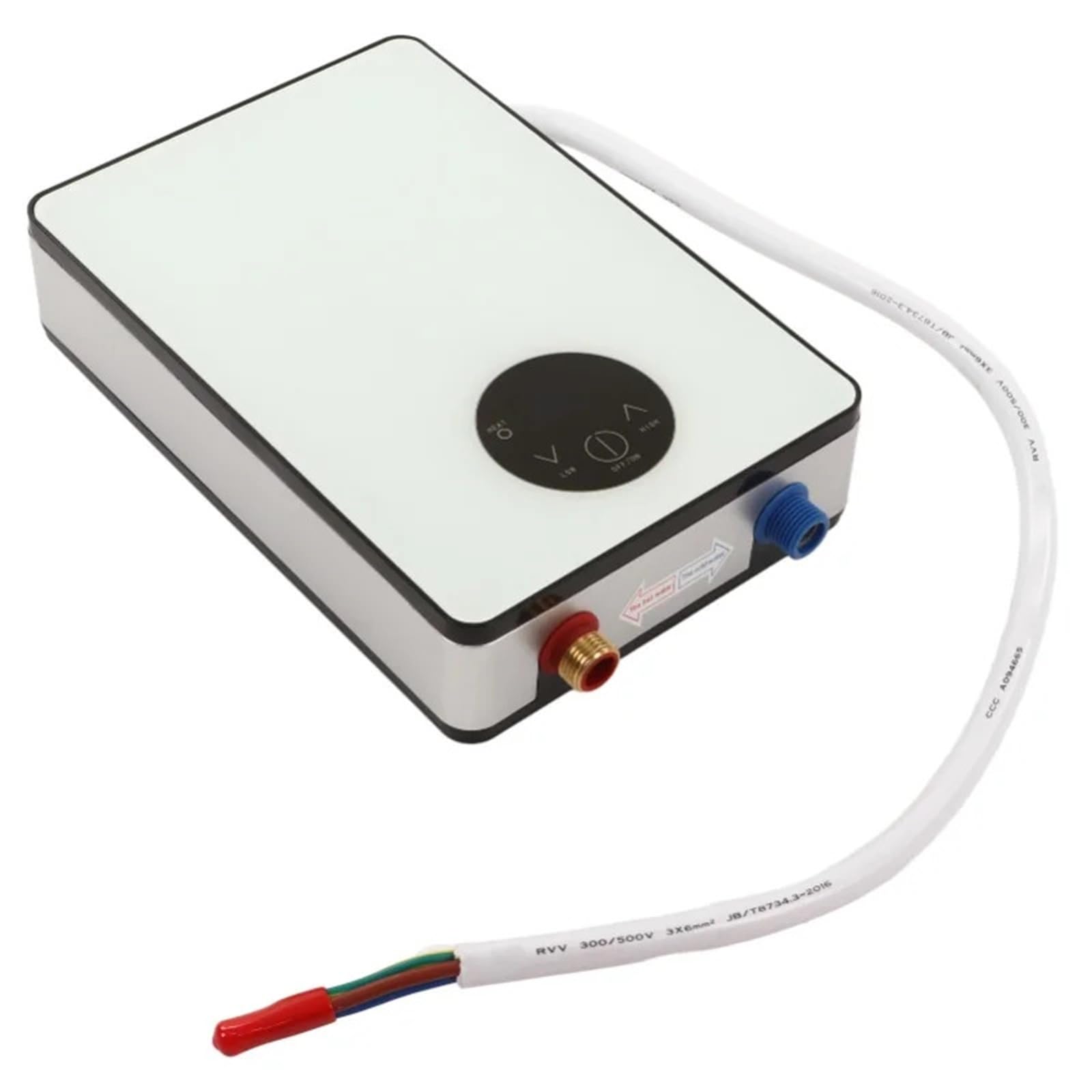 Calentador de agua, Calentador de agua instantáneo de 5500 W con pantalla táctil digital, control inteligente y temperatura constante.