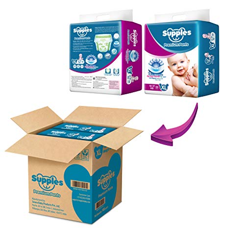 Image of Supples Baby Diaper Pants, Monthly Mega-Box, X-Large, 108 Count&Supples Baby Diaper Pants, Monthly Mega-Box, Small, 156 Count