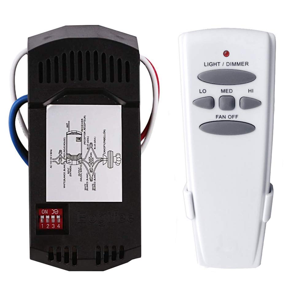 Universal Ceiling Fan Remote Control and Receiver Kit 3 Speed Complete Replace Hampton Bay Harbor Breeze Hunter Westinghouse Honeywell