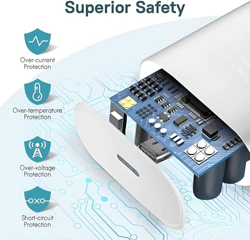 Image of 25W Type C Super Fast Samsung Charger Adapter for Galaxy A16|F16|M16|A06, F06|M06|A15|F15|M15|A05s|F05|M05, M35|F35|A35|A14|F14|M14|S24|5G Mobile Support 25 watt USB c Quick Charging Adaptor, White