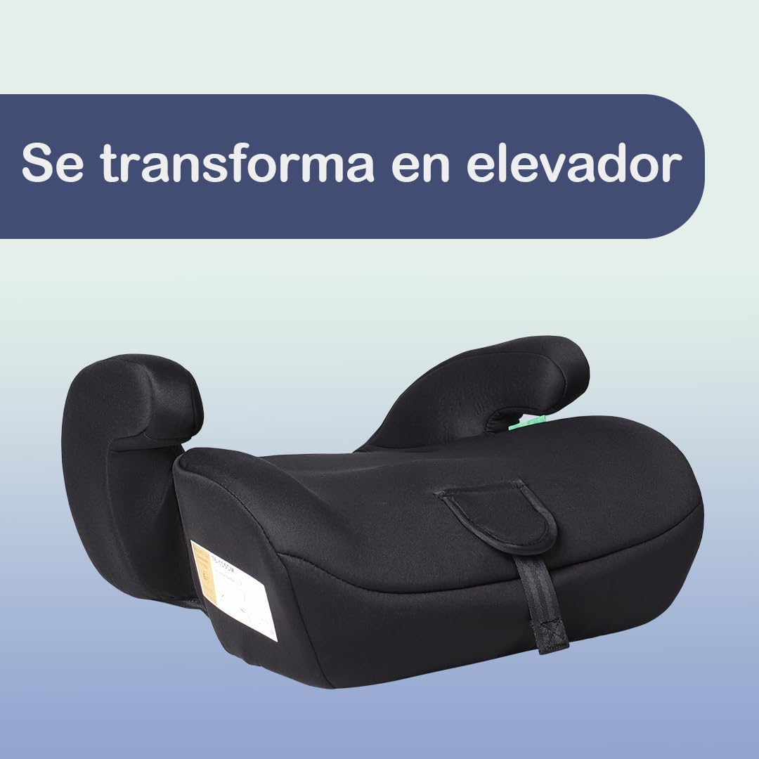 Toral Alzador Coche Niño - Silla Coche Grupo 1 2 3 i-Size - Desde 76-150 cm - Silla Coche Bebe - Elevador coche niño y niña - Silla bebe coche Modelo Gris