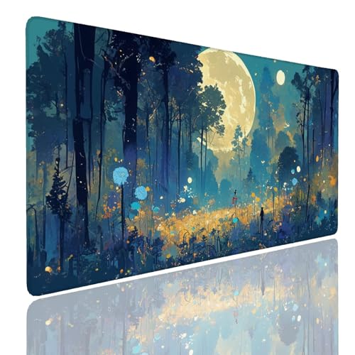 Tapis souris gamer large Moon décor de bureau gaming et télétravail