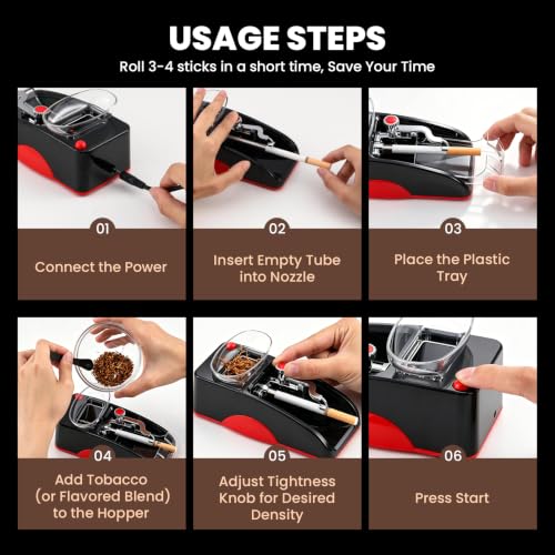 Image of NEWTRY Cigarette Rolling Machine, Electric Automatic Injector for Tobacco