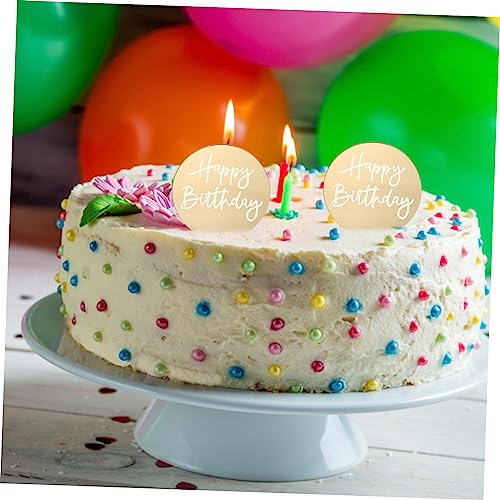 BESTOYARD 80 Pçs Cupcake Mini Toppers De Encantos De Disco Para Bolo De Acrílico Decorações Versátei