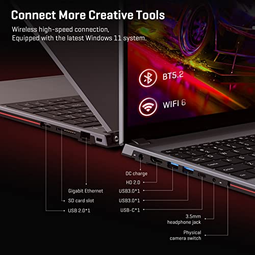 CHUWI Computer portatile CoreBook Xpro Laptop PC da 15,6 pollici Windows 11 OS (Intel i3-1215U fino a 4,4 Ghz) 512 GB ROM 8 GB RAM 1920 x 1080P, WiFi6, Type-A