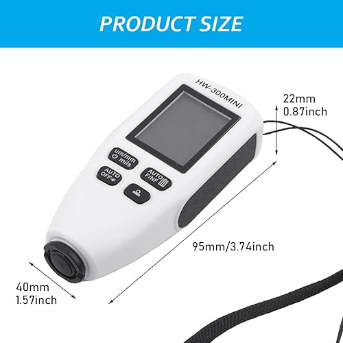 Miniatura 2 de Medidor de espesor de pintura Medidor digital para medidor de espesor de revestimiento automotriz Medidor de espesor de revestimiento de automóvil
