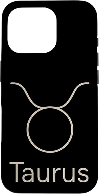 Taurus Zodiac Symbol Minimal Astrology Sign Case for iPhone 16 Pro