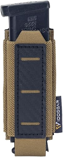 Miniatura 2 de IDOGEAR Bolsa de pistola Mag de 0.354 in para revistas, soporte MOLLE con fibra de carbono con patrón de placa de PP para construcción de cargadores