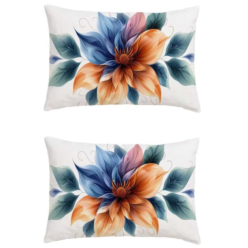 Housse coussin extérieur orange brûlée 60x90cm : cadeau maison idéal