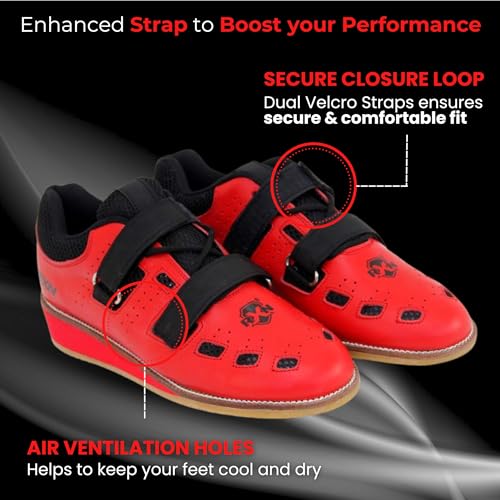 Image of RXN World Star Weightlifting Shoes for Men | Natural Leather with Mesh Lining Upper Eva Out Sole Weightlifting Shoes