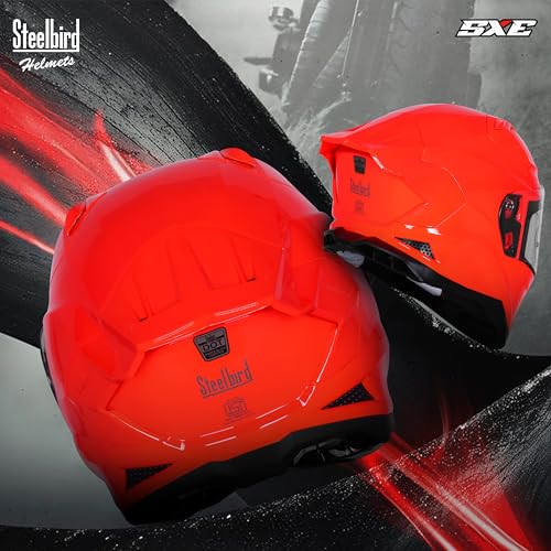 Image of Steelbird SBH-61 SXE Pinlock ISI and Dot Certified Full Face Helmet for Men and Women with Inner Silver Sunshield