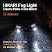 HIKARI WINGS H11 Fog Light, 80000LM Pure White 6000K LED Bulbs, Plug & Play IP68 Waterproof Pack of 2