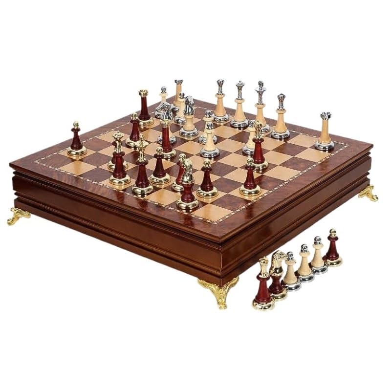 scacchi magnetici Set di scacchi di lusso Tavolo con cassetti in legno massello di alta qualità Scacchiera classica decorativa internazionale legno