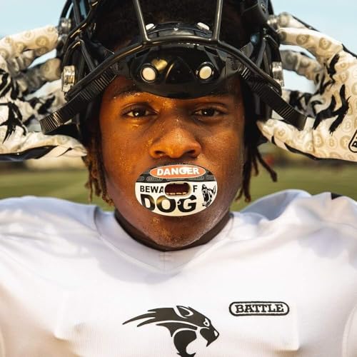 Battle Sports Oxygen Football Mouthguard - Football Mouth Guard with Strap, Superior Airflow & Better Performance, Maximum Breathability, Works with Braces - Image 5