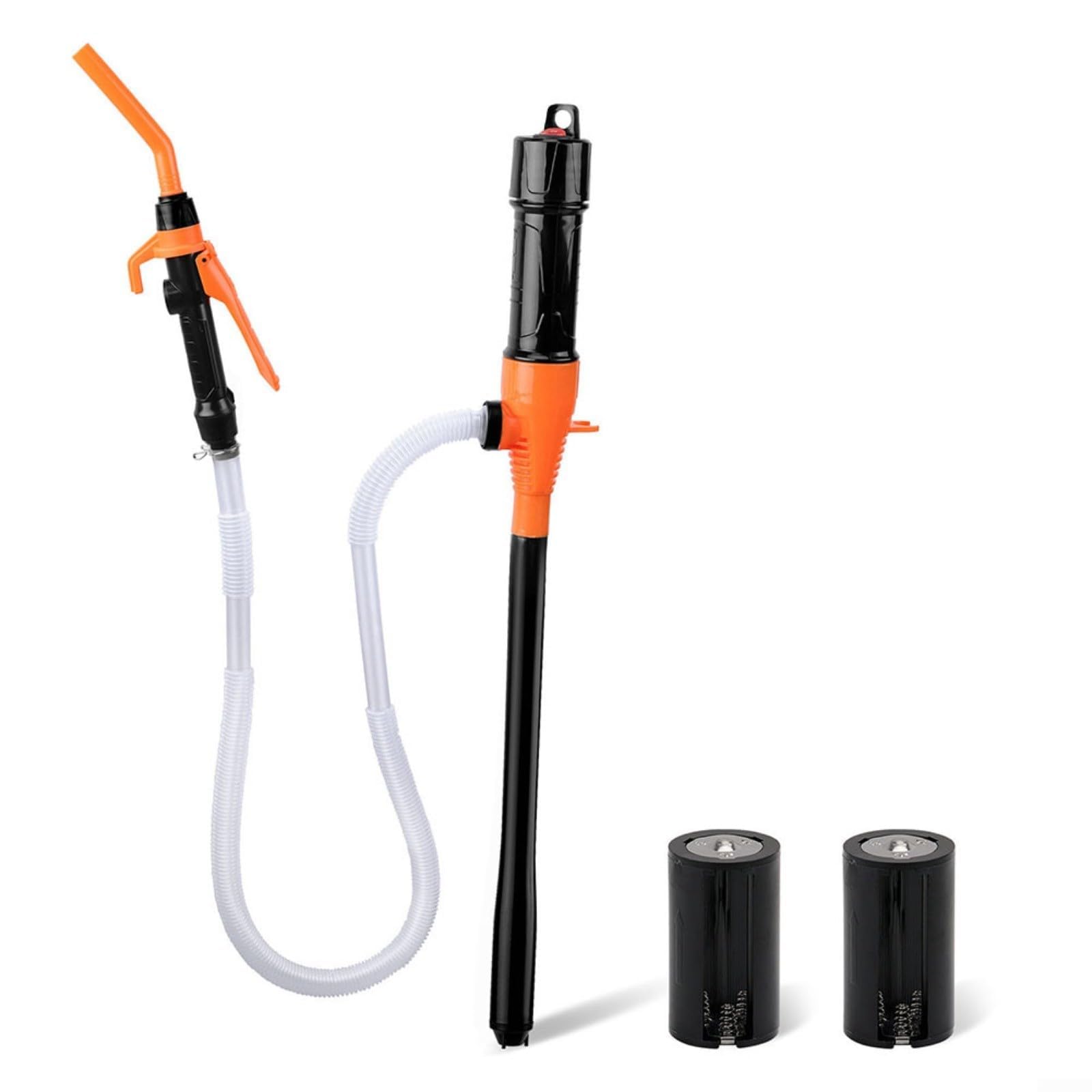 NVARUPC for battery Operated Fuel Transfer Pump, Fast Flow Electric Oil Extractor Siphon for Cars, ABS Alloy Portable Fluid Pump with Quick Installation,orange