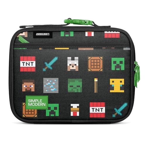 Simple Modern Minecraft Kids Lunch Box & Insulated Lunch Bag for School
