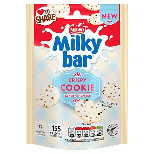 Milkybar Crispy Cookie White Chocolate Buttons Sharing Bag 86g