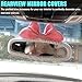 Bittwee Car Rearview Mirror Cover, Auto Interior Elastic Comfortable Rear View Mirror Protector Decorative Accessories for Girls Women Man Gift, Universal for Vehicles, SUV, Truck, RV (White/PInk)