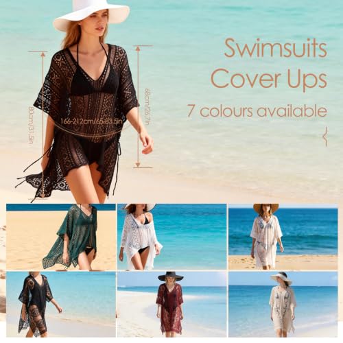 Image of Bathing Suit Cover Up for Women,V-Neck Summer Swimsuit Coverups Loose Swimwear Beach Dress for Pool Sea Party