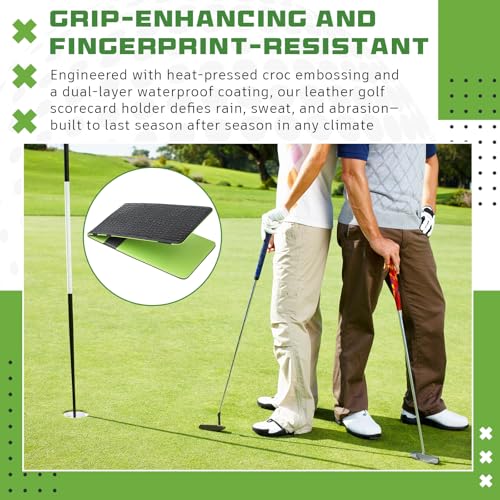 Support de carte de score de golf en cuir lot de 2 idéal cadeau