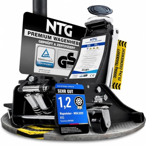 NTG Hydraulischer Wagenheber PRO 3T - 75-505 mm - Extra flach