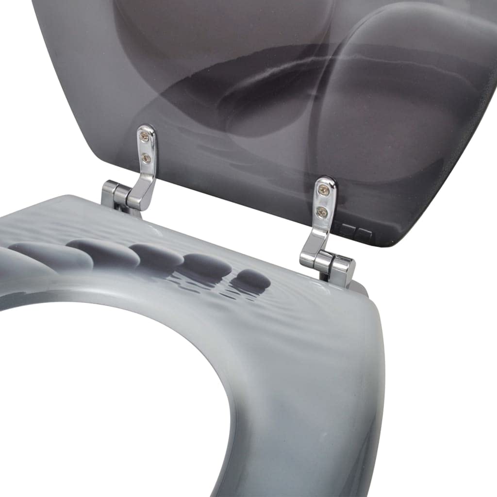 Sedile per WC con coperchio in MDF, motivo pietre 02_0002881