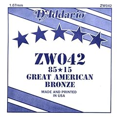 D’Addario ZW042 American Bronze 85/15 corde guitare acoustique 1.07mm - Les Beatles, Paul McCartney, John Lennon, RIngo Starr, George Harrison
