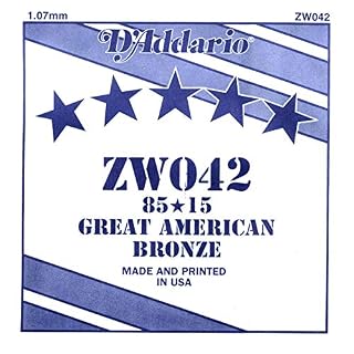 D’Addario ZW042 American Bronze 85/15 corde guitare acoustique 1.07mm - Les Beatles, Paul McCartney, John Lennon, RIngo Starr, George Harrison