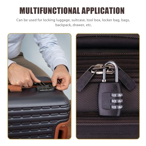 Travel Locks TSA Approved Luggage Locks, 3 Digits Password Code Combination Lock, Customs Code Travel Built in Sunk Backpack Baggage Replacement Accessories4