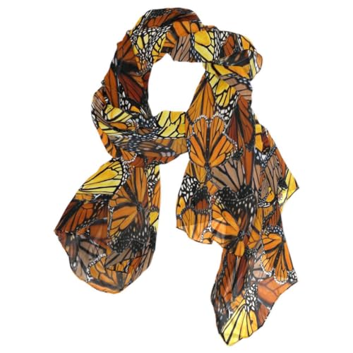Shawl Wrap, Art Monarch Butterflies Wing Womens Large Chiffon Scarf Lightweight for Dresses4